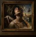 Surreal portrait of anguish and dreams