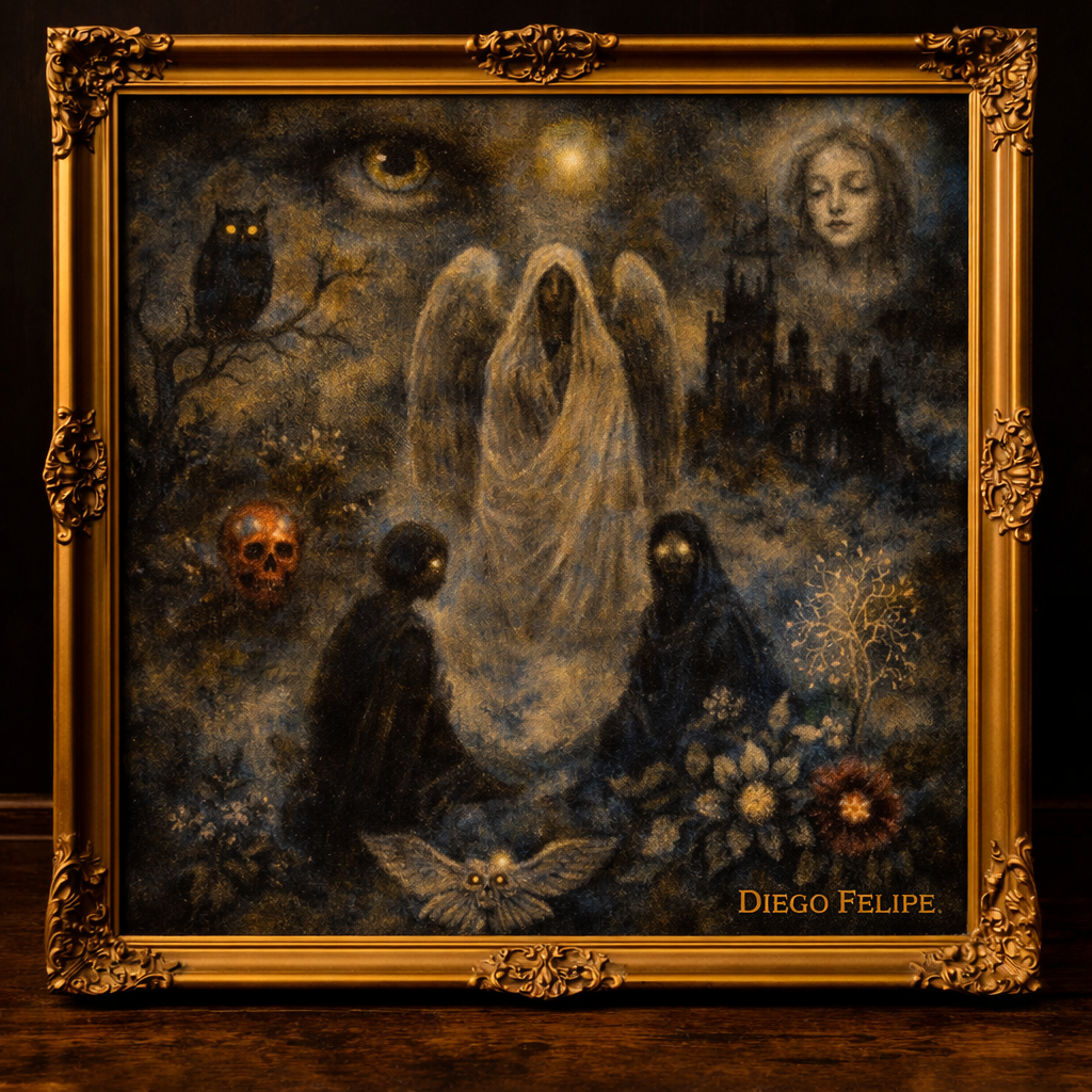 L'ange veillé par des ombres